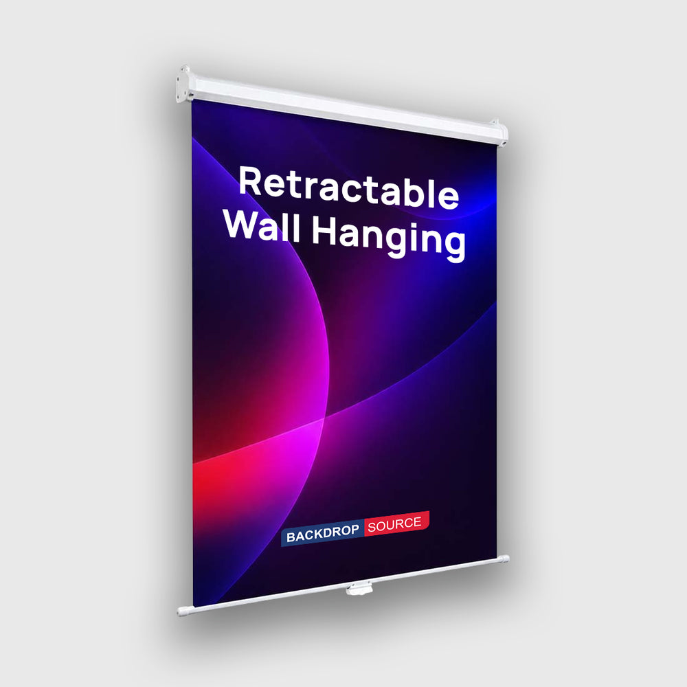 Fondo de pared retráctil con abrazaderas (opciones personalizadas)