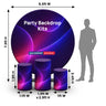 Customized Round Backdrop Kits with Counter for Birthday Parties & Events