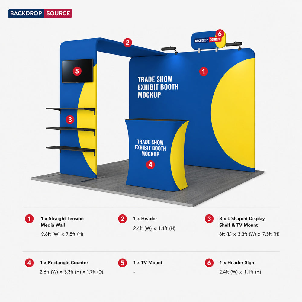 Portable Exhibit Display 10ft x 10ft - Model 17