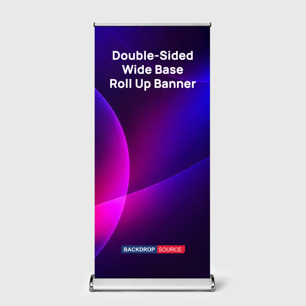 Double-sided wide base Roll Up Banner