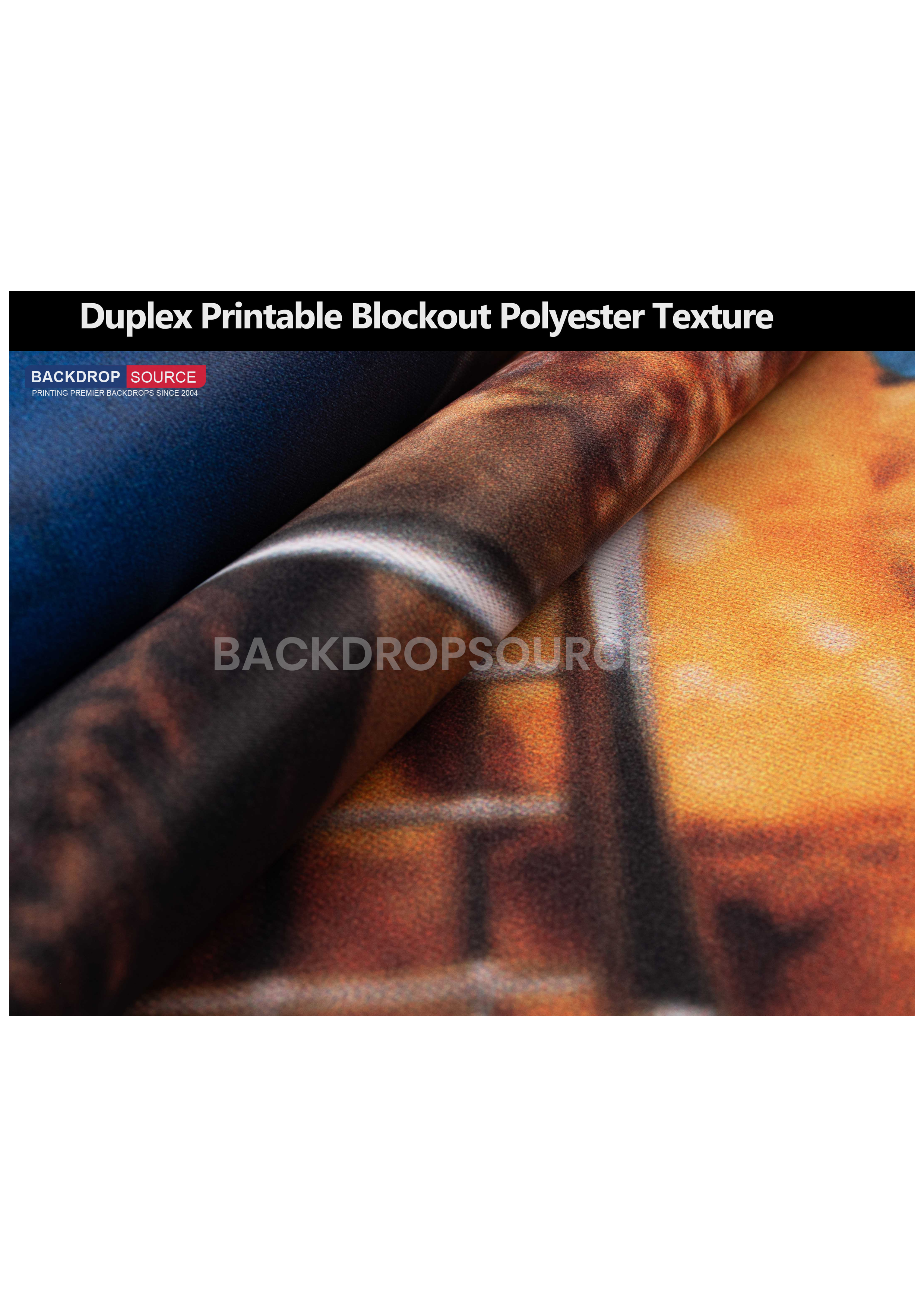 300 GSM Blockout Polyester Backdrop | Double-Sided Custom Printing USA ...