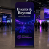 Soportes EZ Banner para exhibiciones en ferias comerciales
