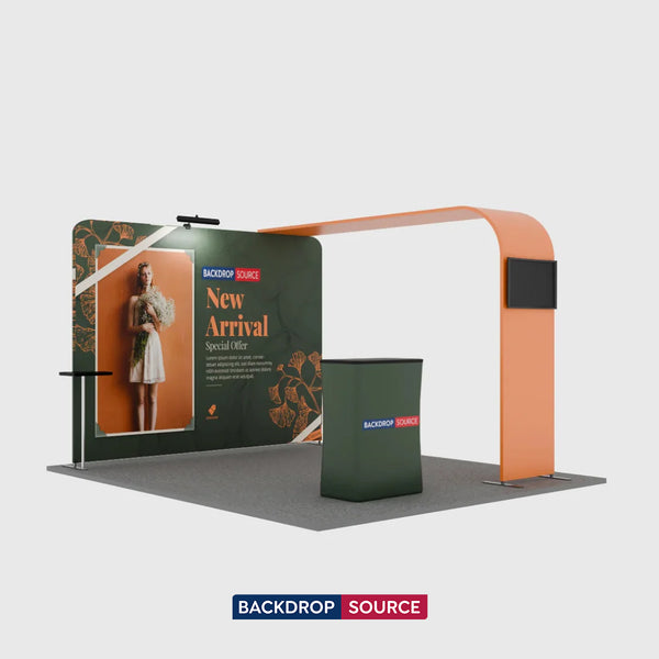 Economy L Arch TV Display Exhibition Kit for 10ft Wide Booths