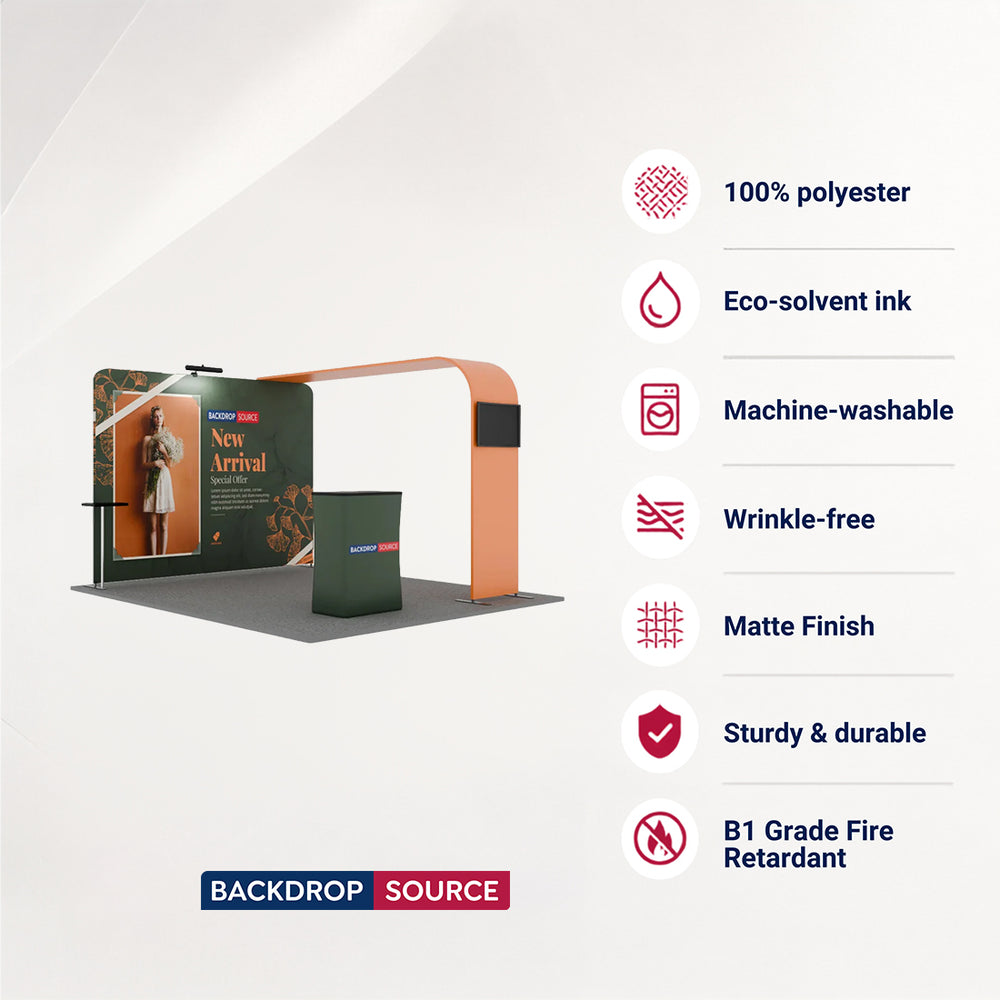 Economy L Arch TV Display Exhibition Kit for 10ft Wide Booths