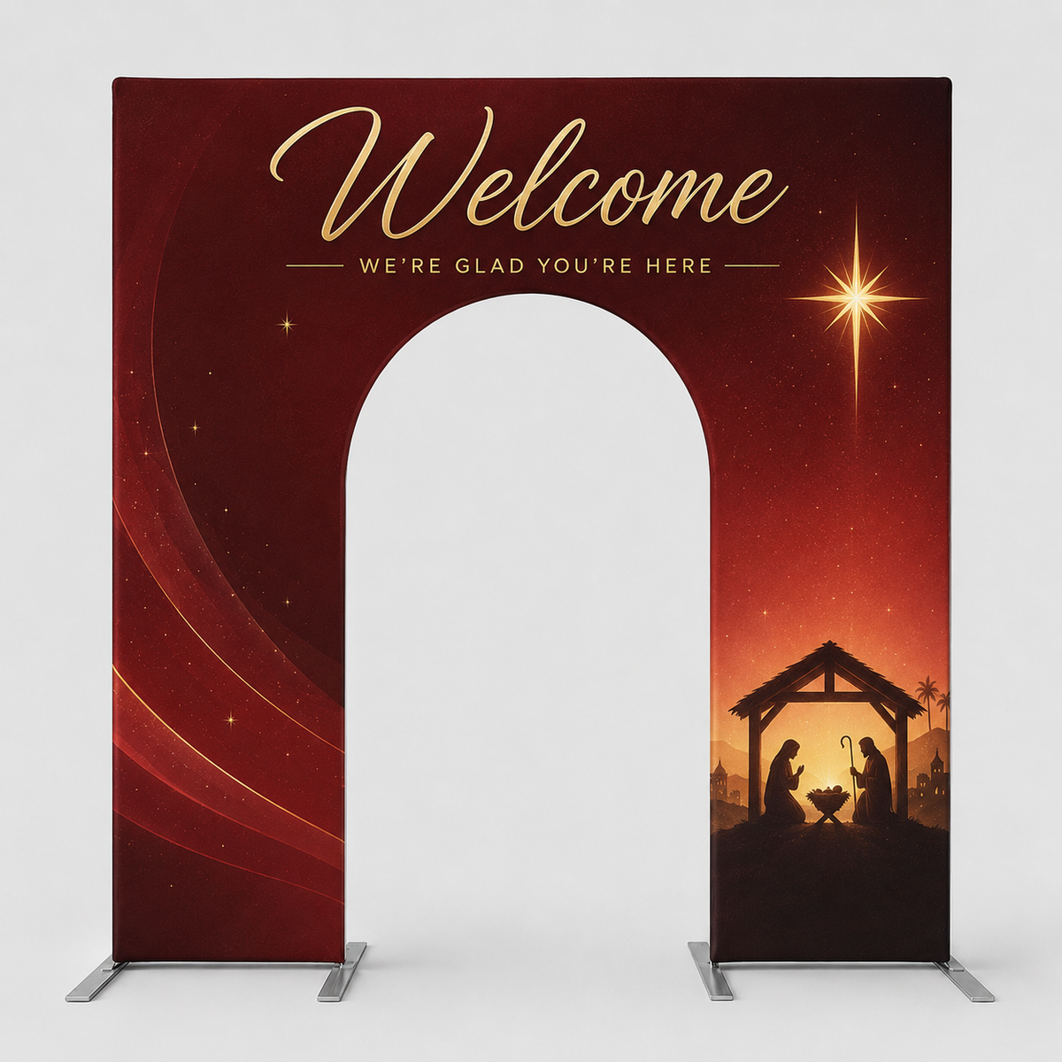 Church Welcome Arch Fabric Display