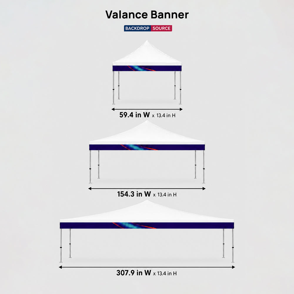 Fabric Canopy Tent Valance Banner