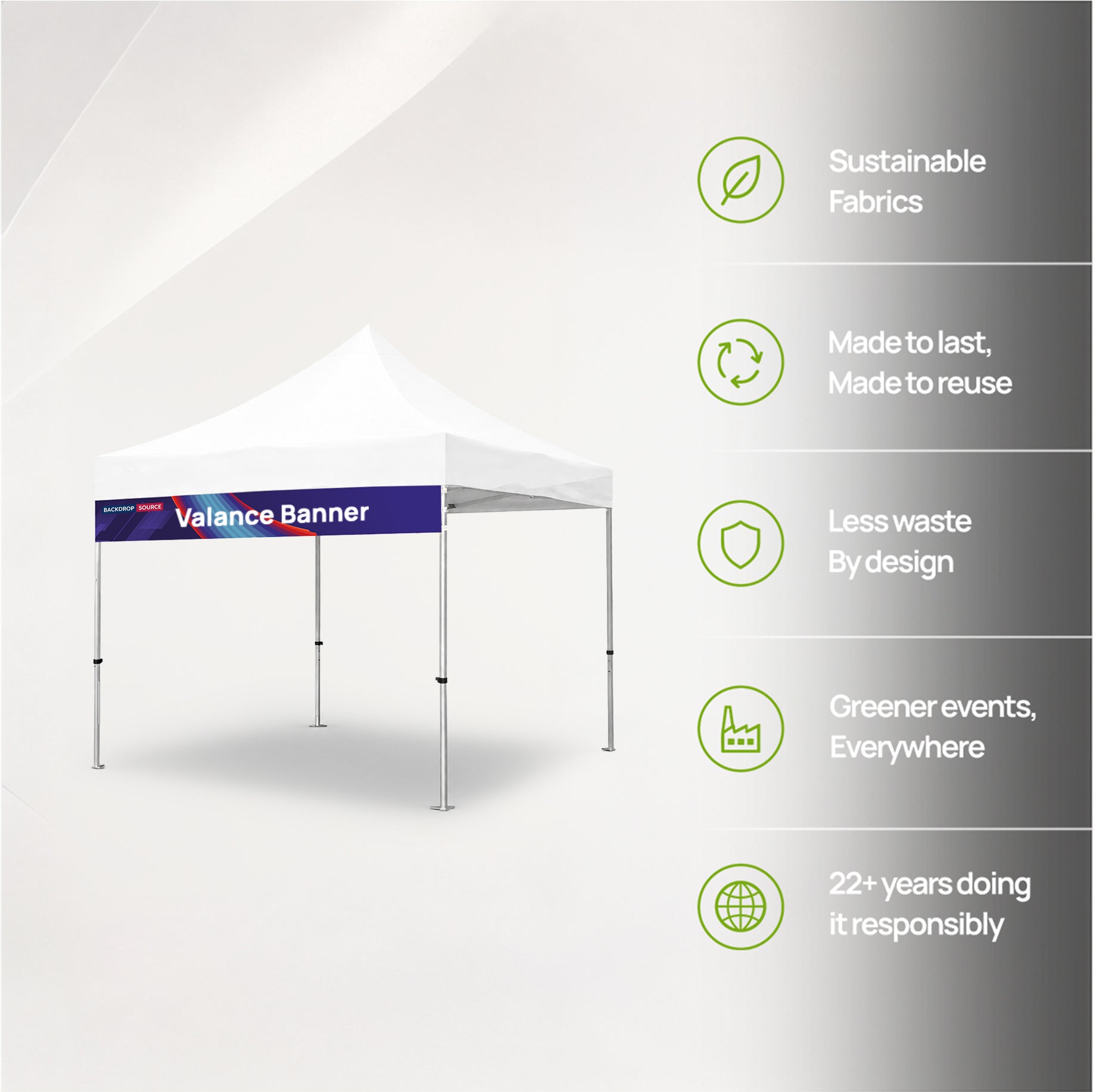 Fabric Canopy Tent Valance Banner