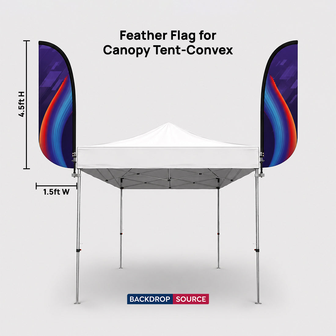 Fabric Feather Flag for Canopy Tents