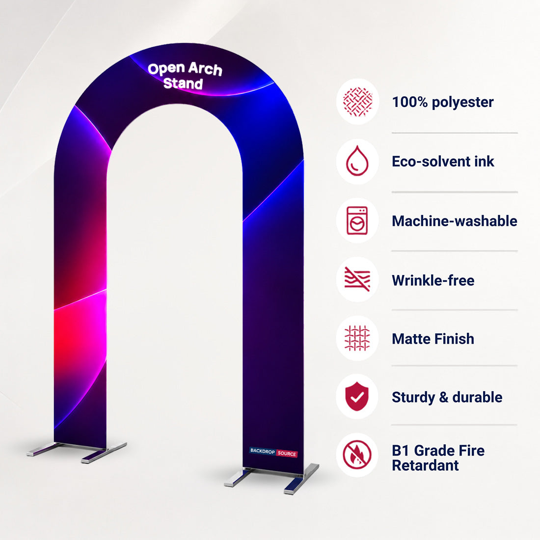 Fabric Full Open Arch Stand