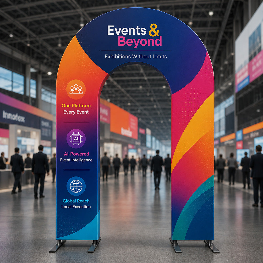 Fabric Full Open Arch Stand