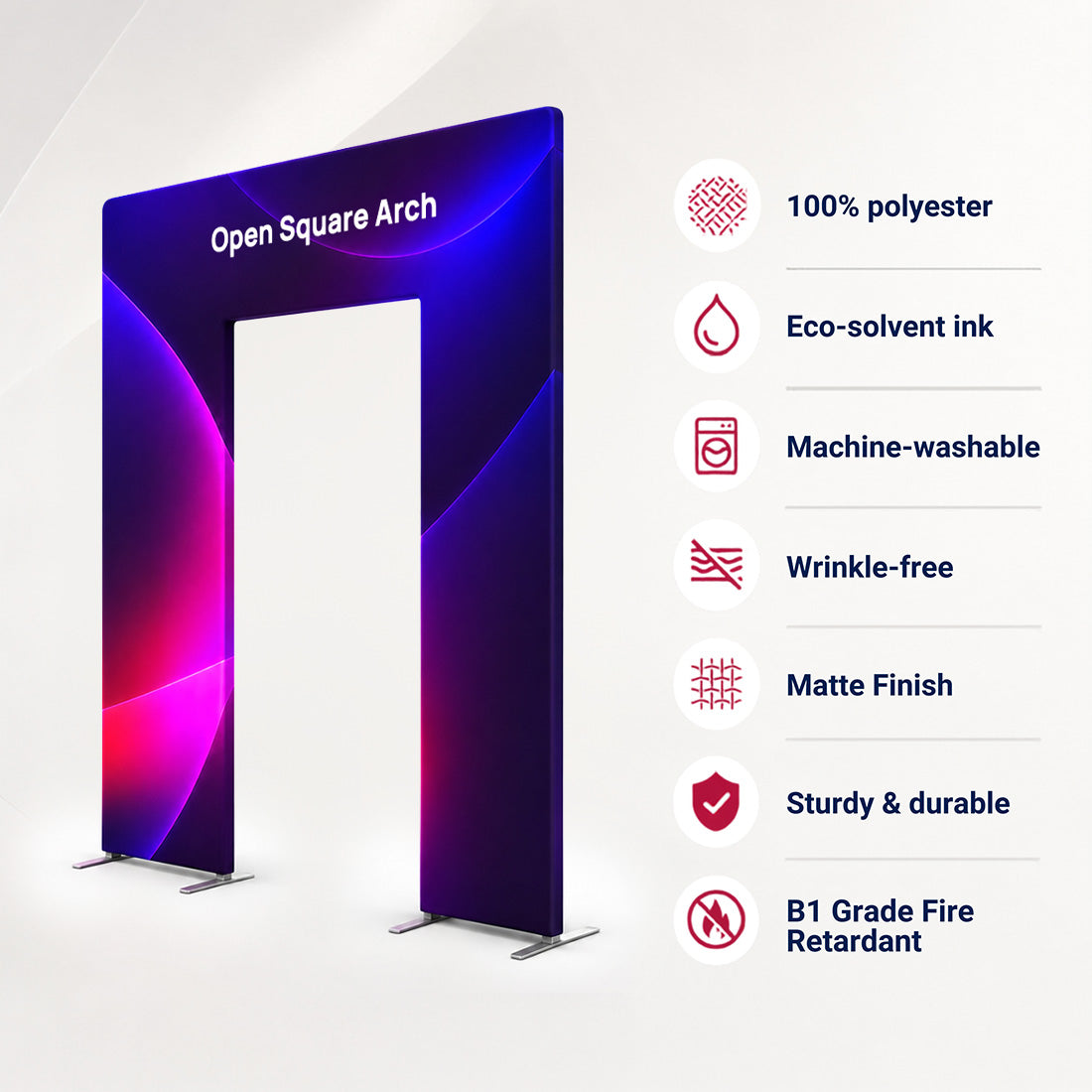 Fabric Full Open Square Arch Display