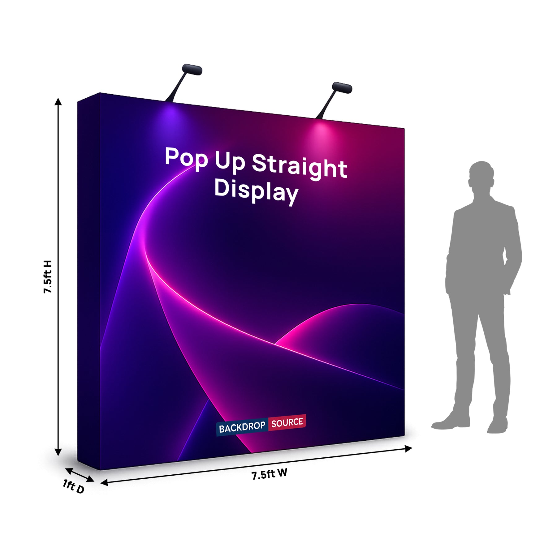 Kit de pared posterior recta emergente con luces de sujeción