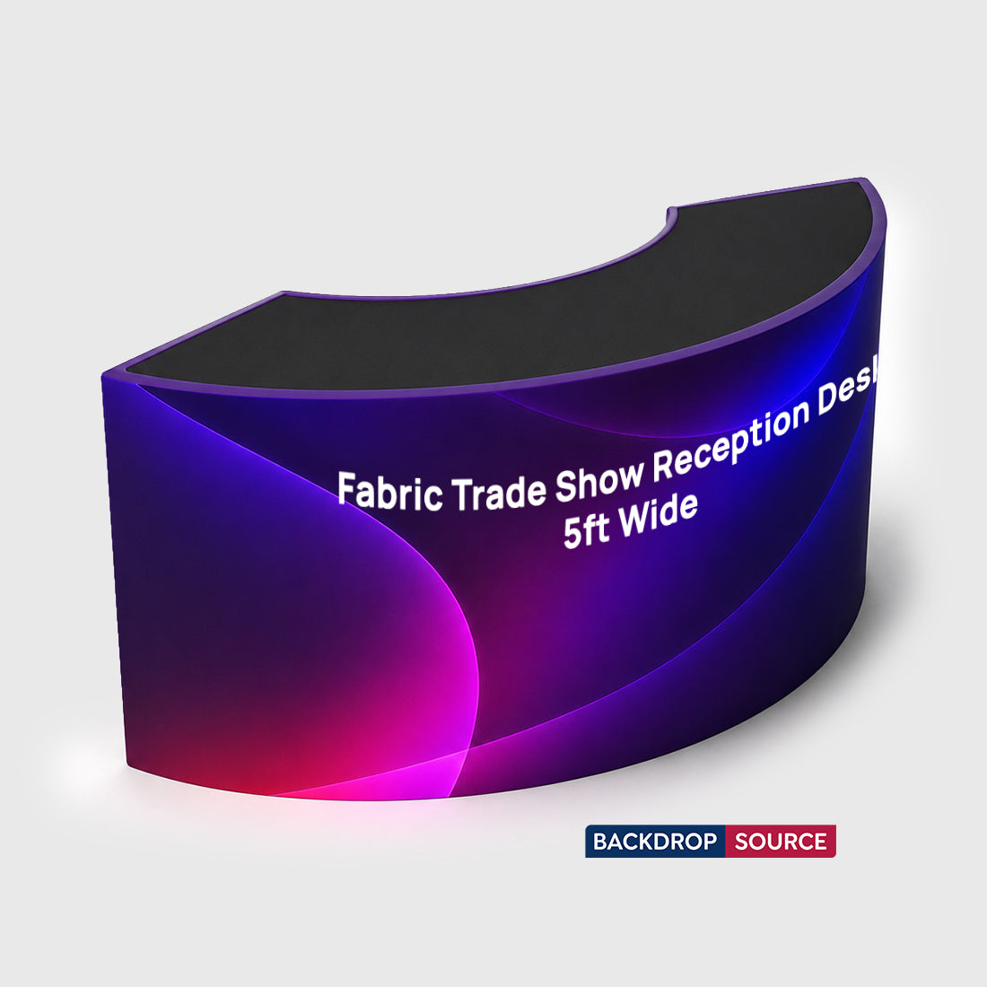 Fabric Trade Show Reception Desk – 5ft Wide