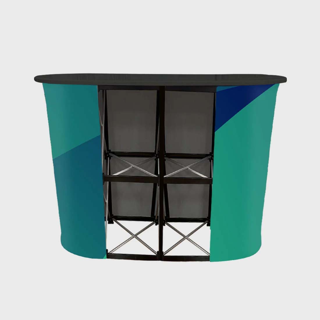 Mostrador de exhibición de tela desplegable (para exhibiciones en podios y stands)