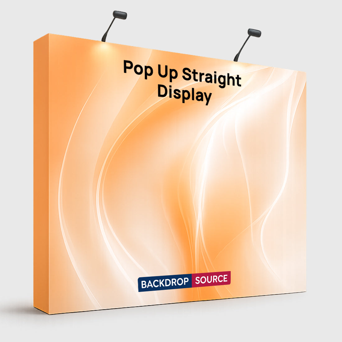 Fabric Popup Straight Backwall Kit with Clamping Lights