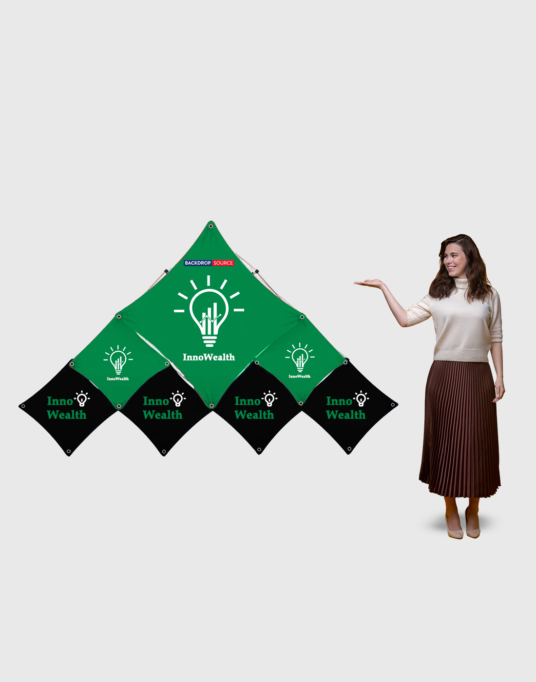 Triangular Large Pop-Up GeoMetrix Grid Display | Trade Show USA ...