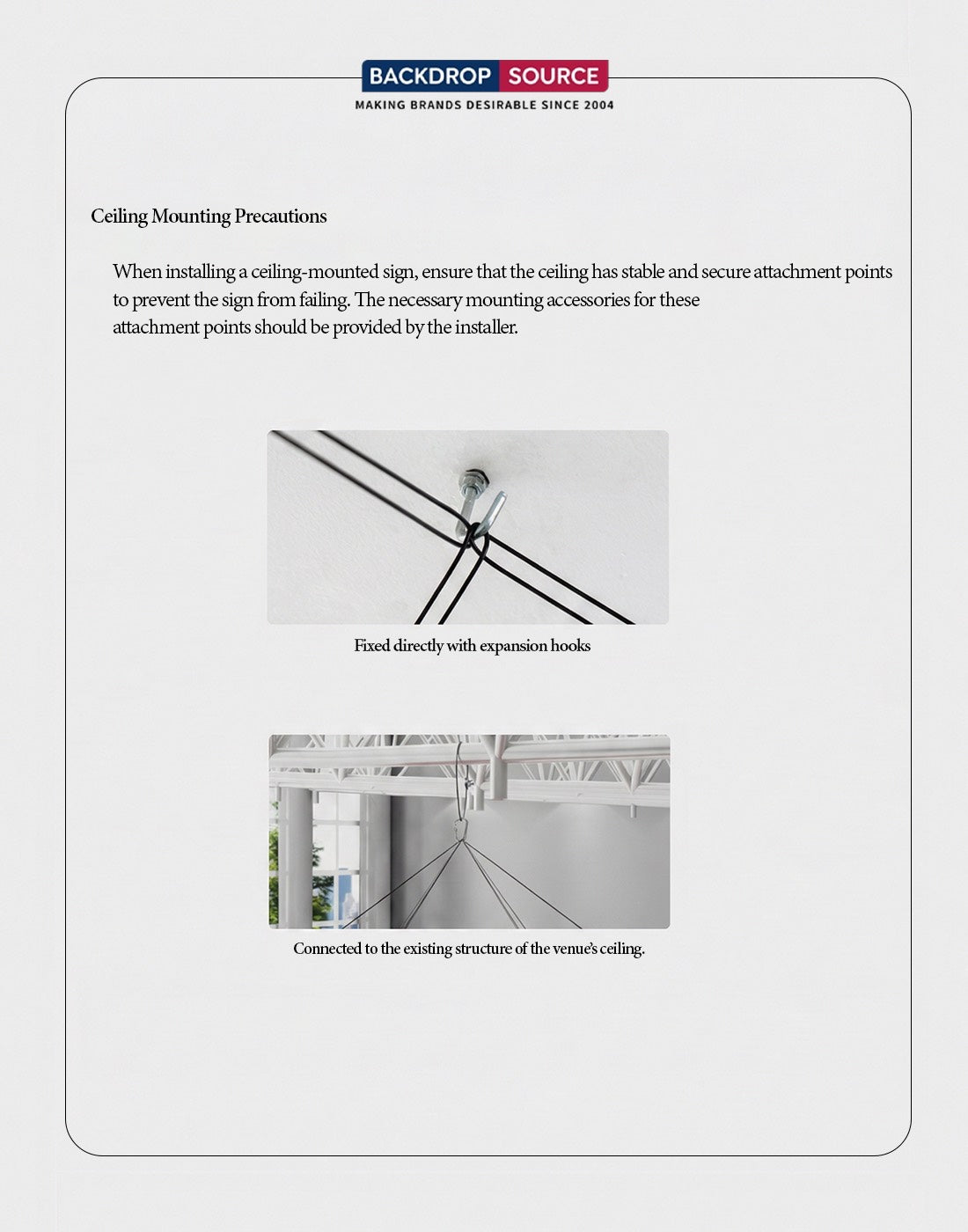 Backlit Rectangle Hanging Banner