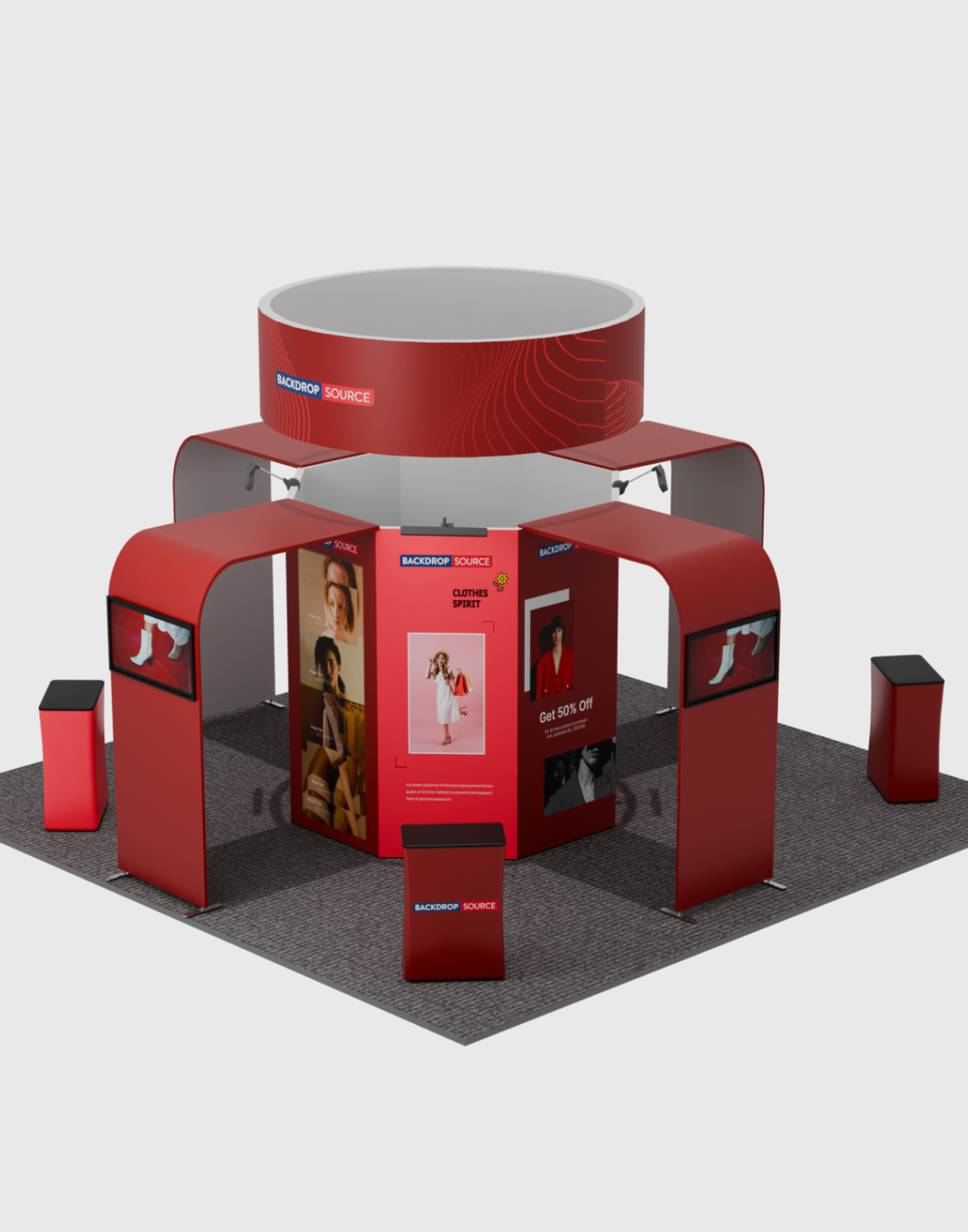 20x20 Modular Booth Kit – Model 06 | Custom Trade Show Exhibit USA ...