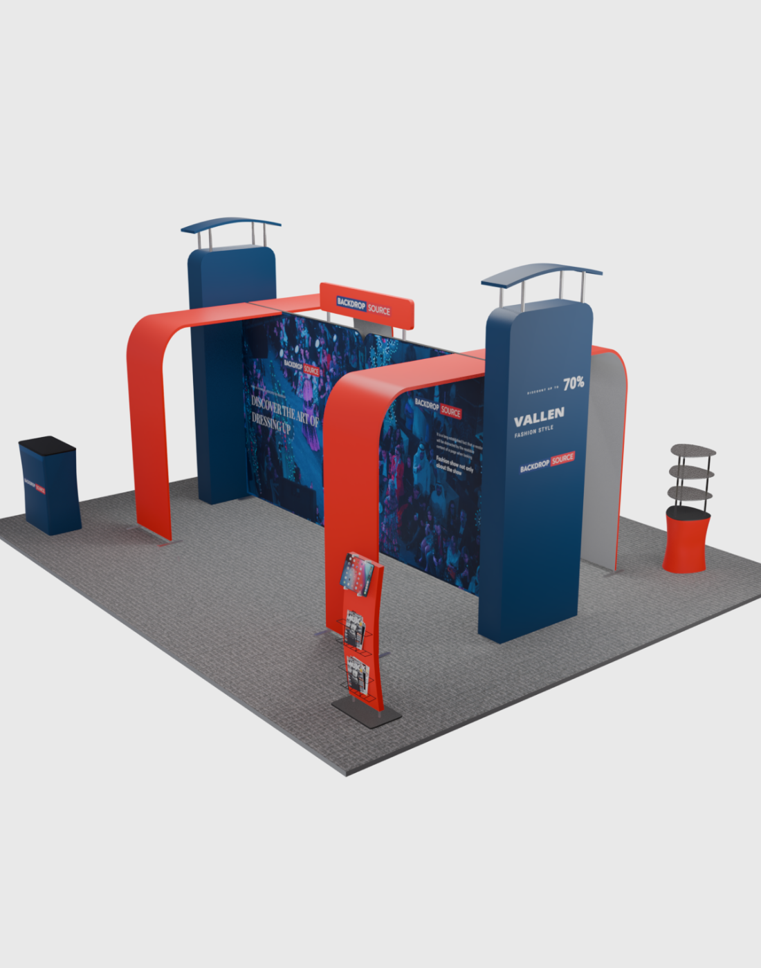 Modular Booth Kits 20ft x 20ft - Model 04