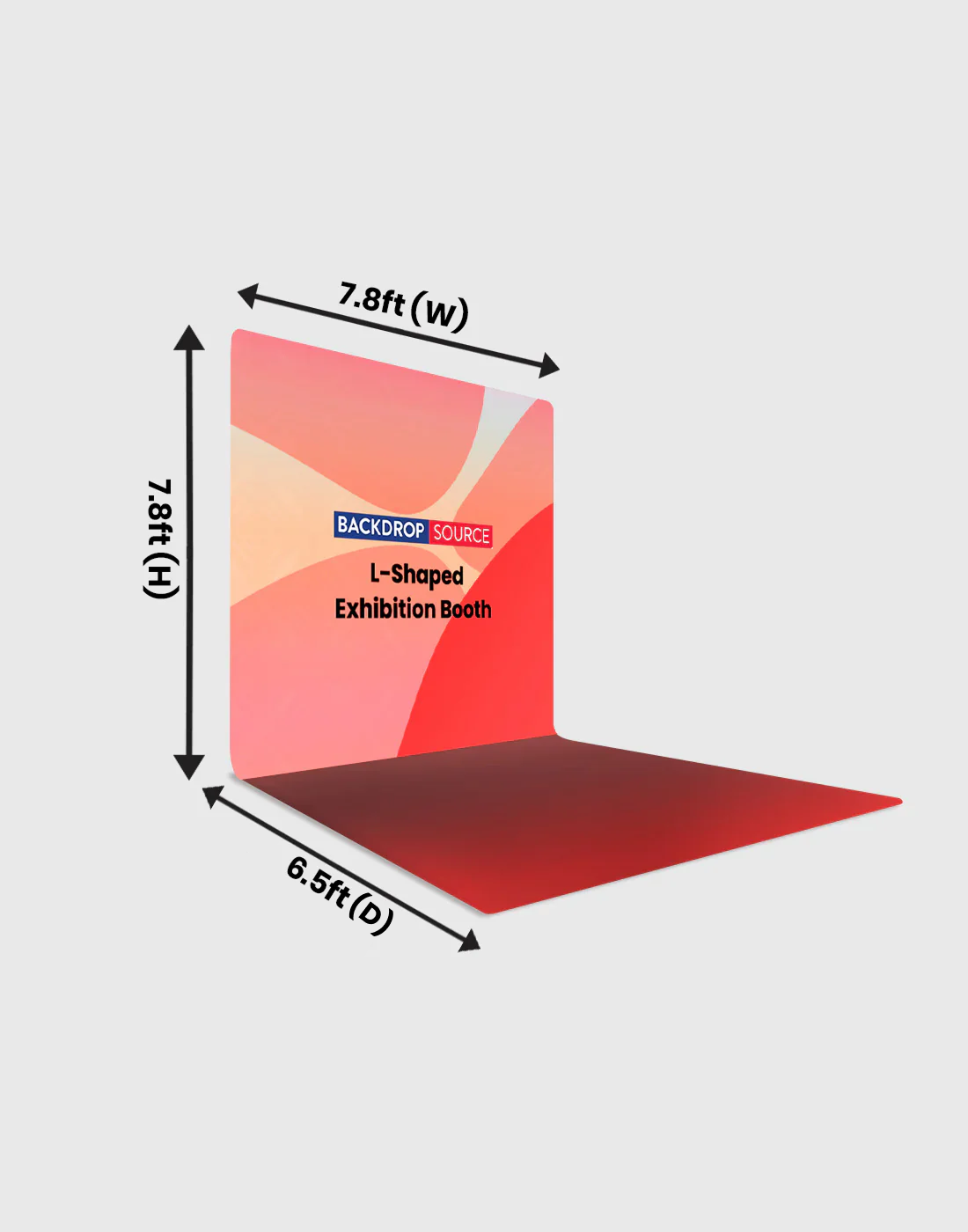 Custom Printed L - Shaped Exhibition Booth