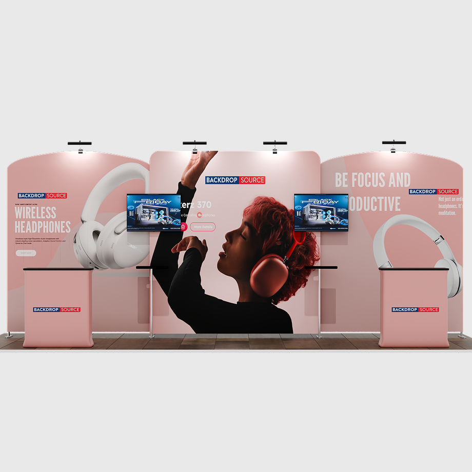 Portable Exhibit Display 20ft x 10ft - Model 10