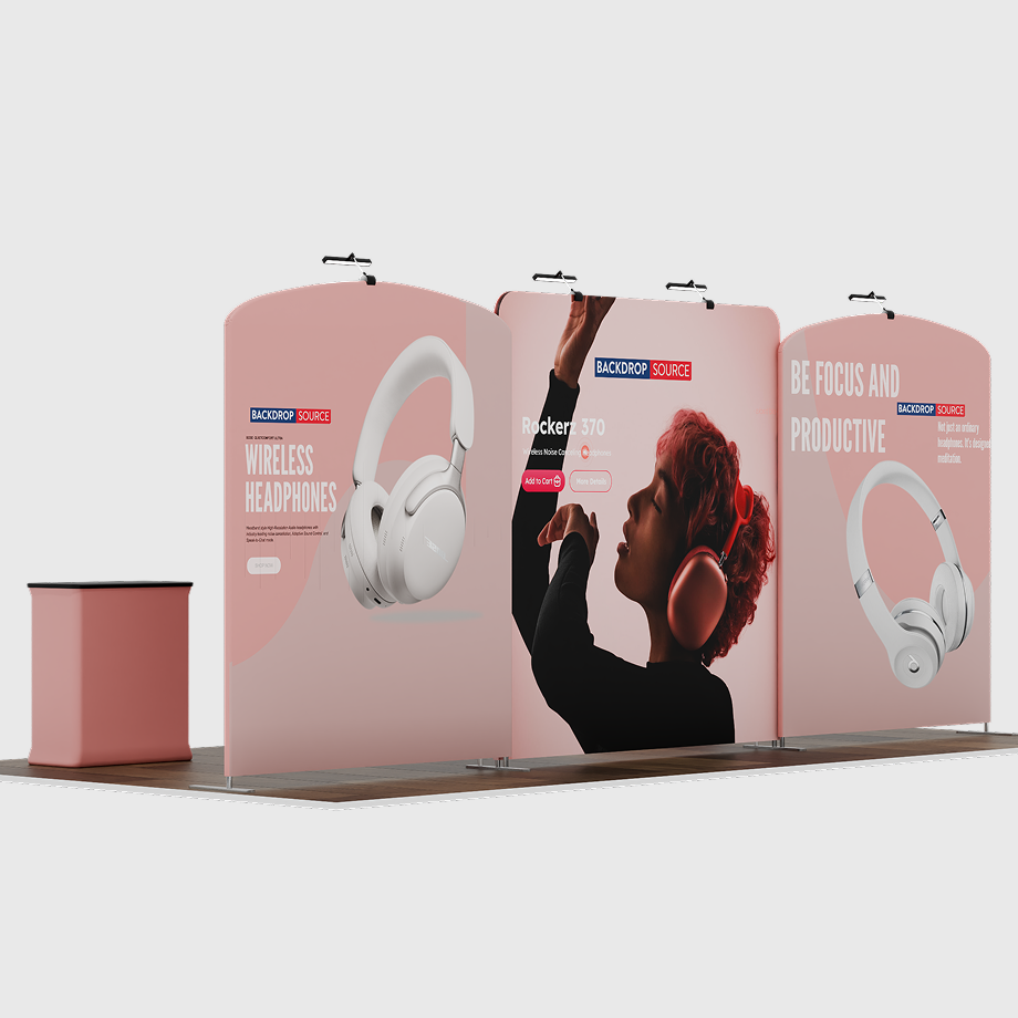 Portable Exhibit Display 20ft x 10ft - Model 10