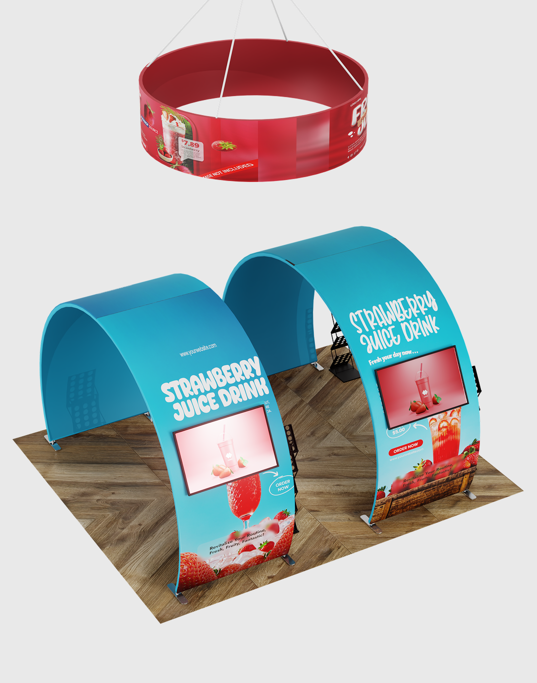 Portable Exhibit Display 10ft x 20ft - Model 9