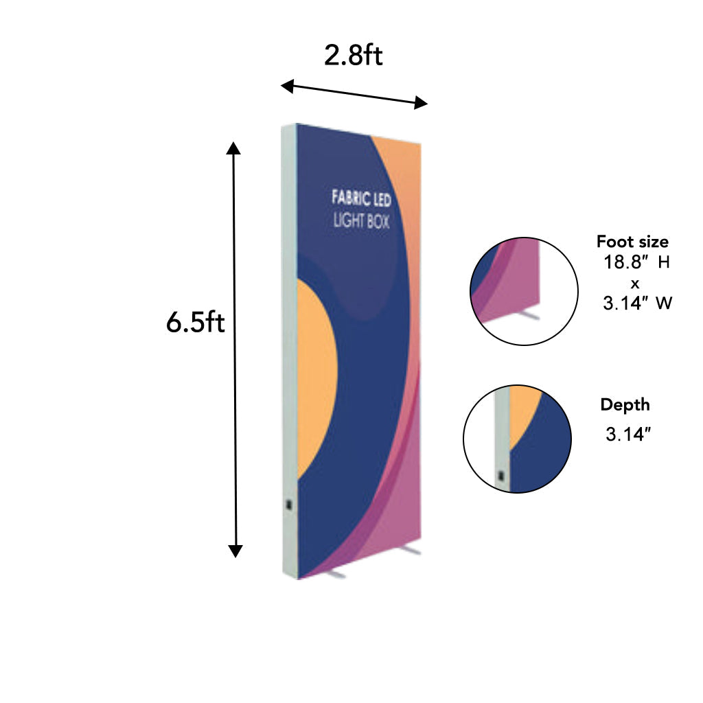 SEG LED Light Box for College Fair Booths – 2.8ft x 6.5ft