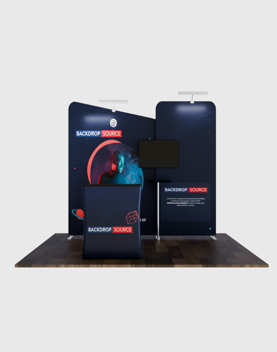 10x10 Portable Exhibit Display – Model 7 | Trade Show USA – Backdropsource