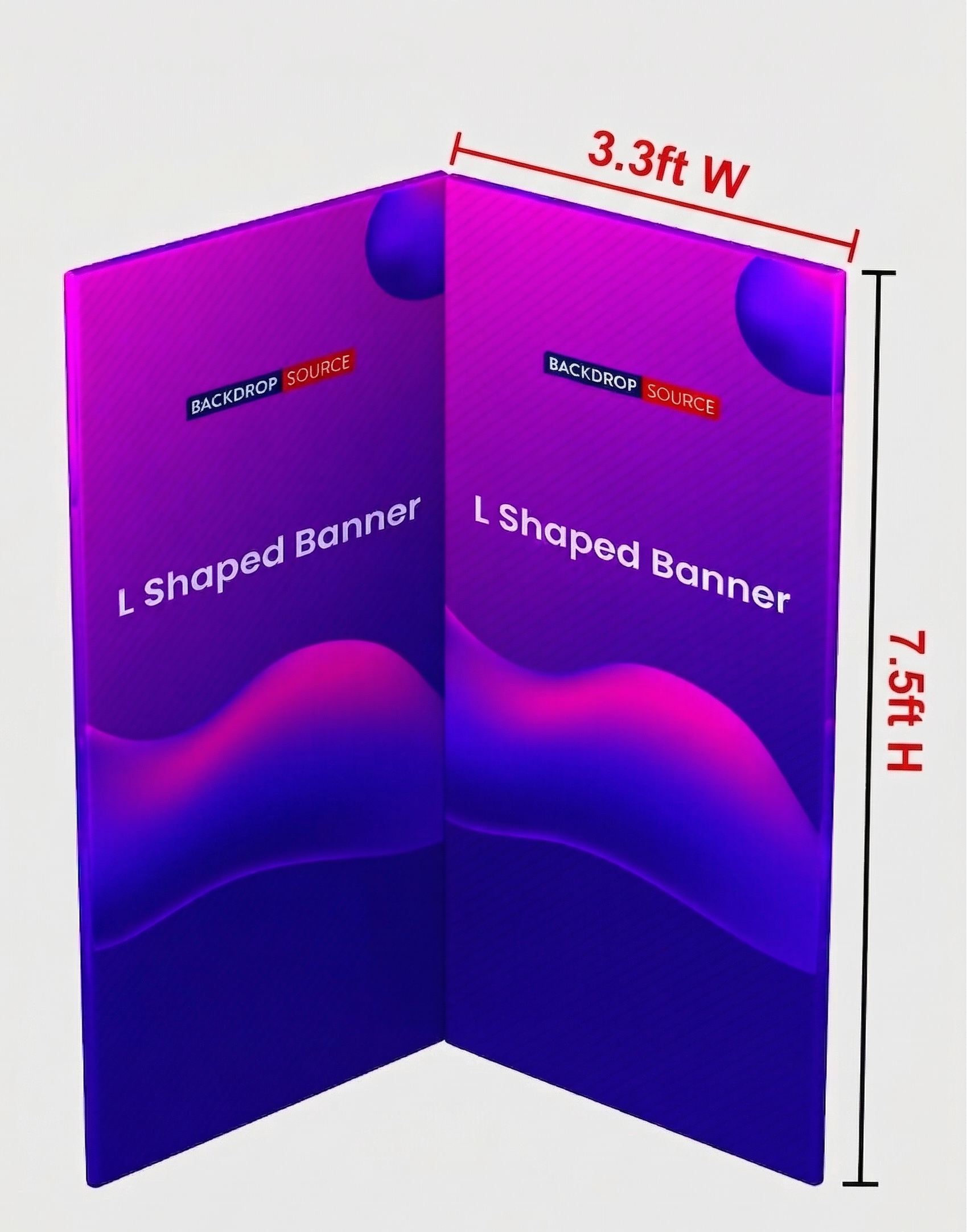 L-Shaped Fabric Banner Display