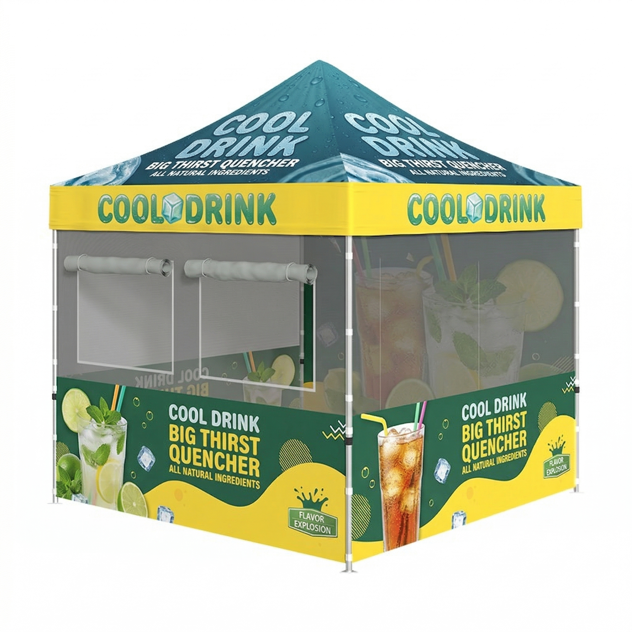 10ft x 10ft Custom Food Booth Canopy Tent