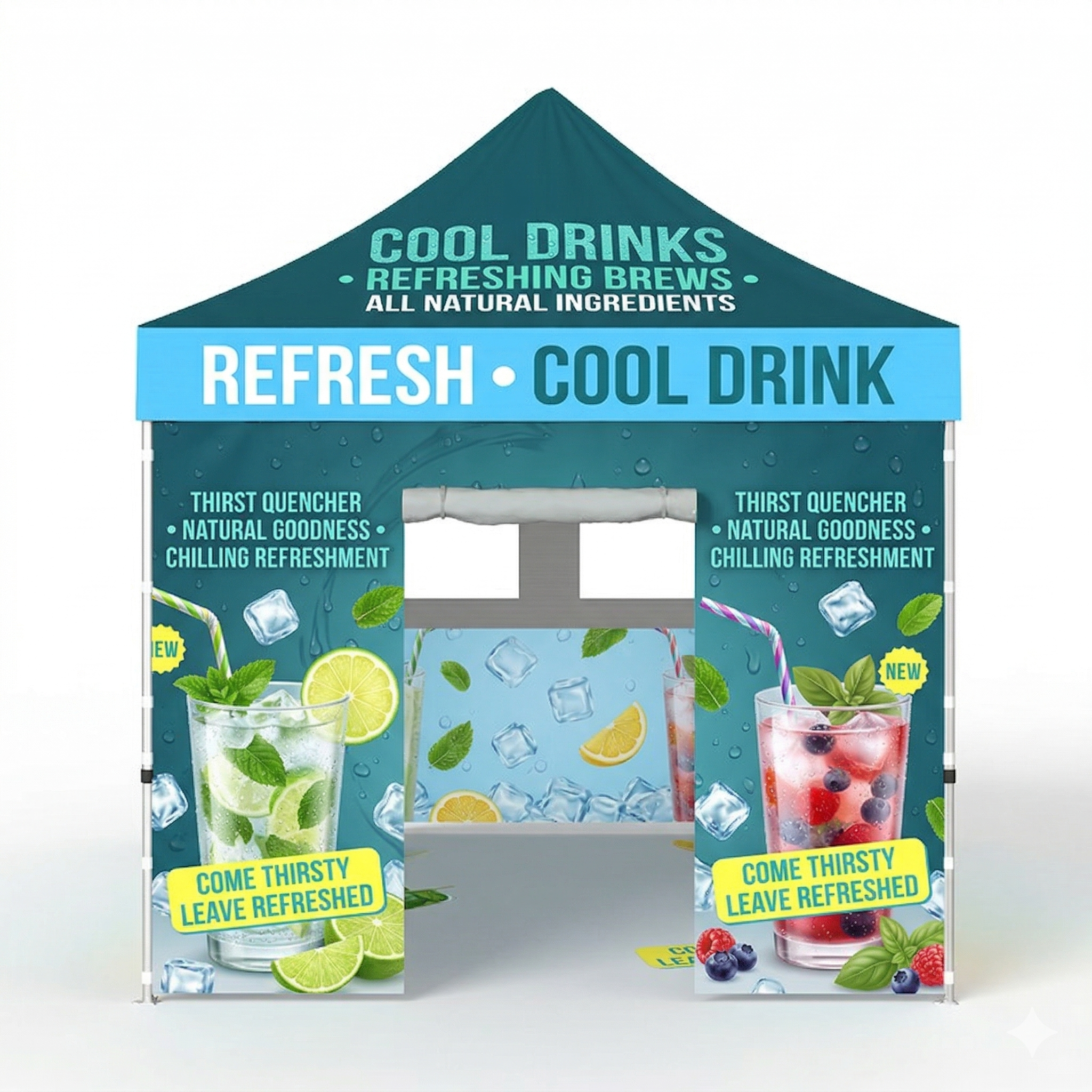 10ft x 10ft Custom Food Booth Canopy Tent