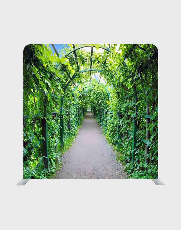 Green Archway In A Garden Background Media Wall