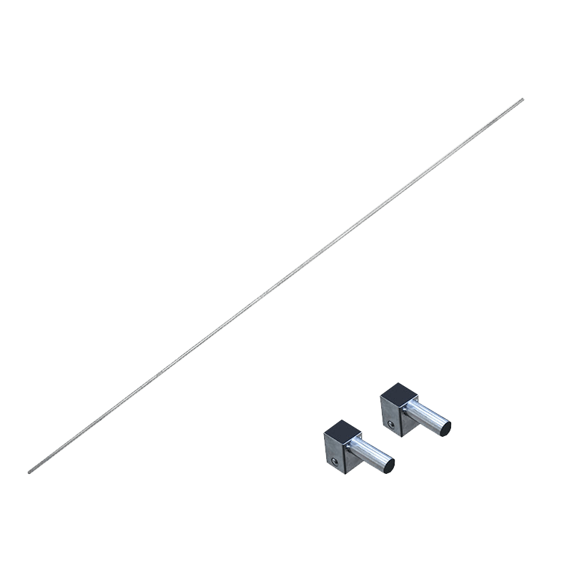 Height-adjustable aluminium support pole for half walls and partition panels