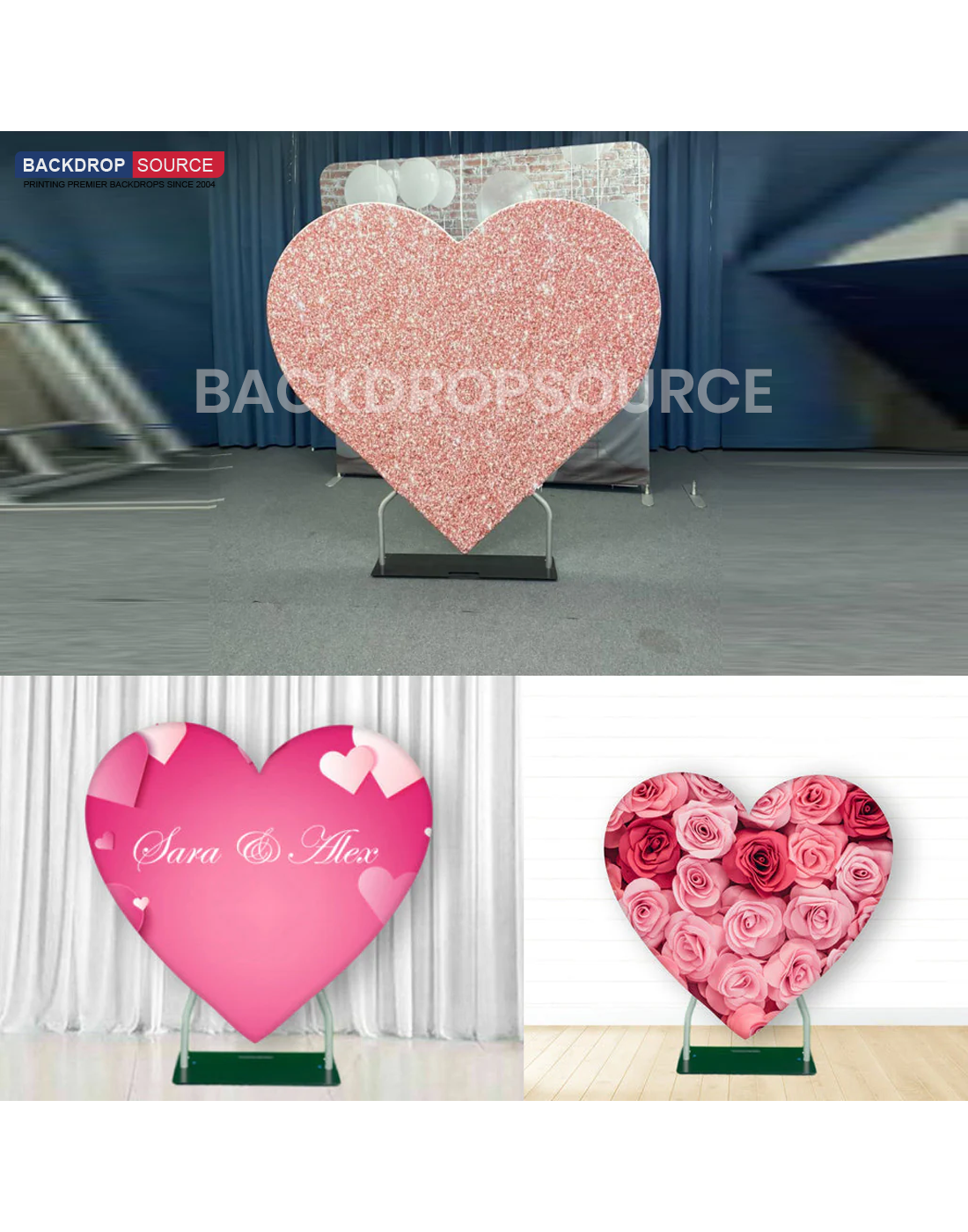 Heart Stand Backdrop: Evoke Romance in Your Setting – Backdropsource