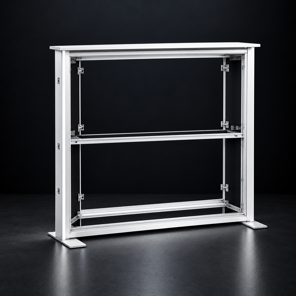 RGB LED Frame Counter with Storage Shelf – 3.3ft W x 3.3ft H
