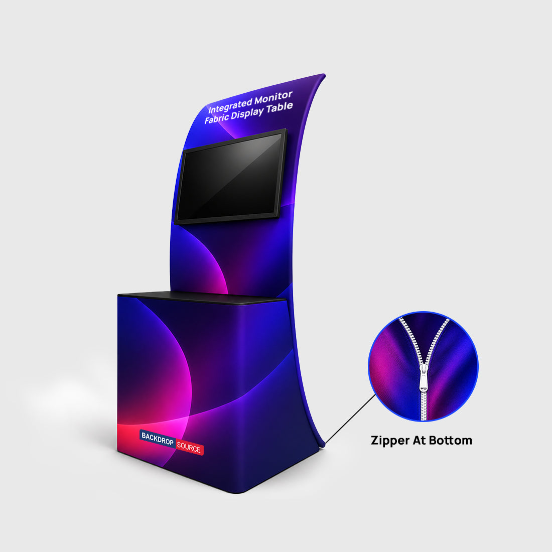 Integrated Monitor Fabric Display Table