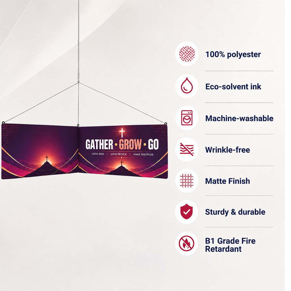 Church L-Shape Hanging Banner