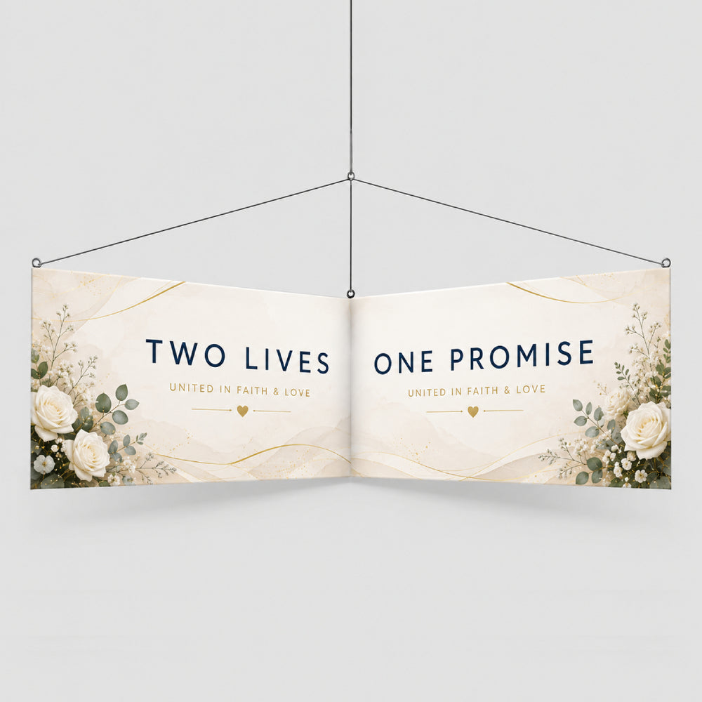 Church L-Shape Hanging Banner