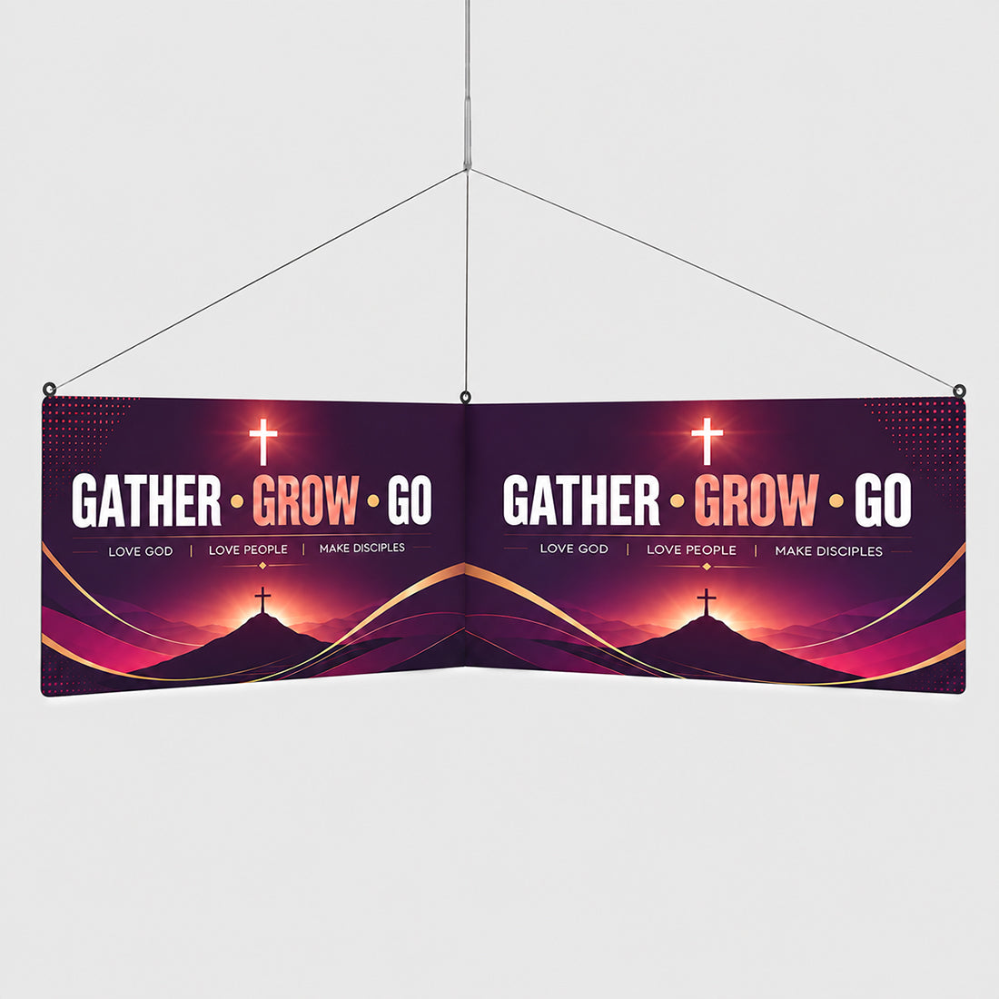 Church L-Shape Hanging Banner