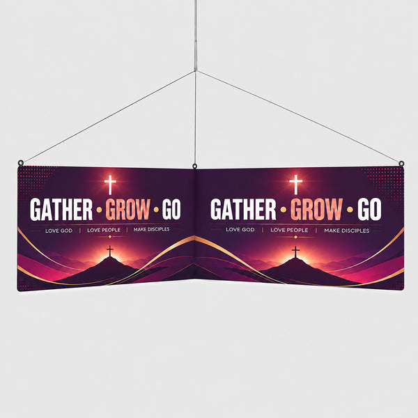 Church L-Shape Hanging Banner