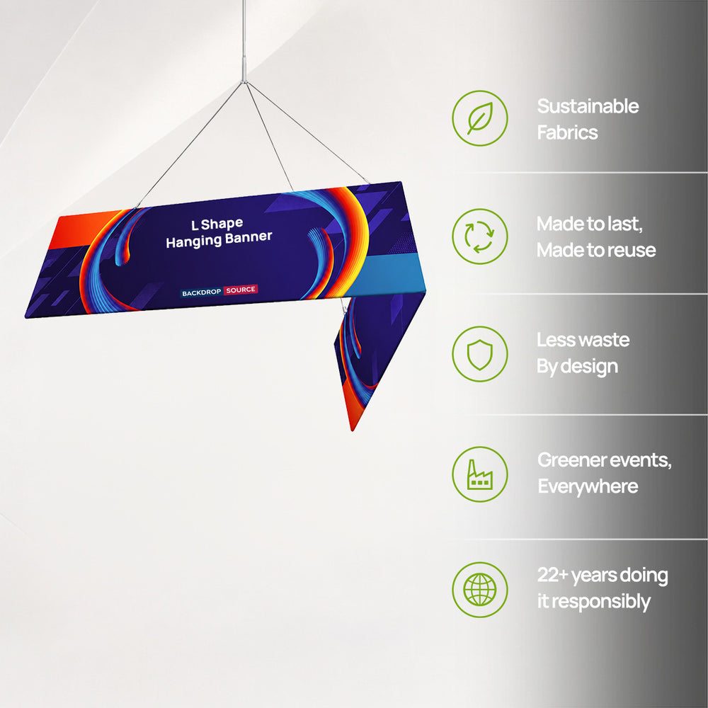 L Shape Hanging Banner