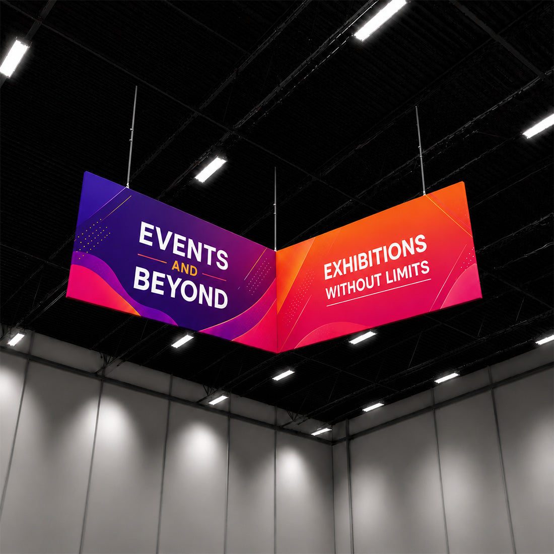 L Shape Hanging Banner