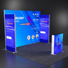 Exhibidor modular de luz SEG de 10 pies para ferias comerciales - Modelo 1