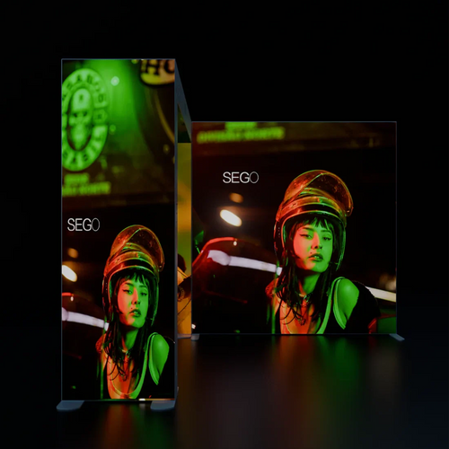 10x10 Backlit SEG Booth Kit with Square Arch Backwall
