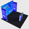 Exhibidor modular de luz SEG de 10 pies para ferias comerciales - Modelo 1