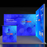 10ft Backlit SEG L-Shape Booth Kit with Lightbox Counter