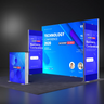 Exhibidor modular de luz SEG de 10 pies para ferias comerciales - Modelo 1