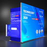 Exhibidor modular de luz SEG de 10 pies para ferias comerciales - Modelo 1