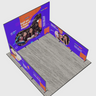Exhibidor modular de luz SEG de 10 pies para ferias comerciales - Modelo 1